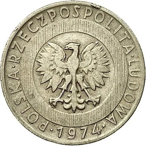 20 злотых 1974, реверс - 20 ZŁOTYCH [Польша] — 1