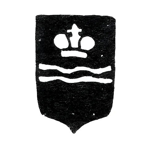 Kaluga City Hallmark, Late 18th - Early 19th Century "Imperial Crown Above Two Wavy Bars"