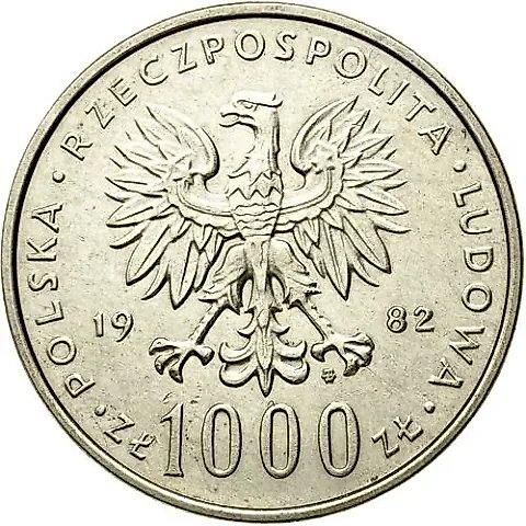 1000 злотых 1982, Папа Иоанн Павел II [Польша] — 1