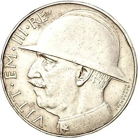 20 Lire 1928, 10th Anniversary of the End of World War I [Italy] — 1