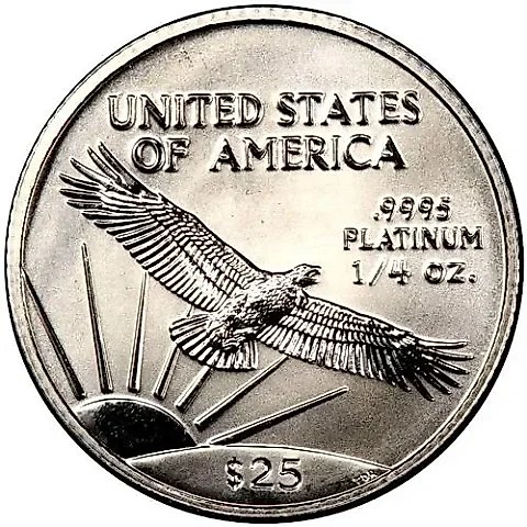 25 долларов 2001, американский орёл, Платина [США] — 1