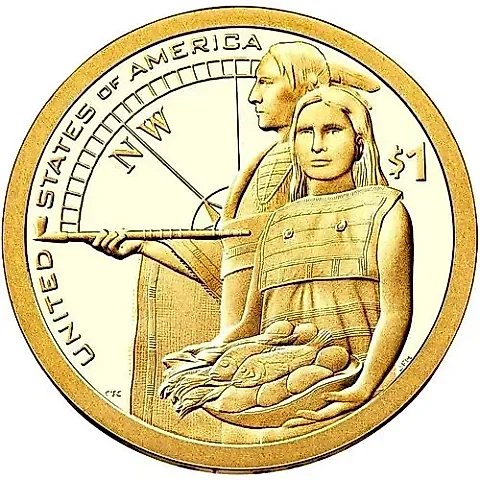 1 доллар 2014, P, Сакагавея [США] — 1