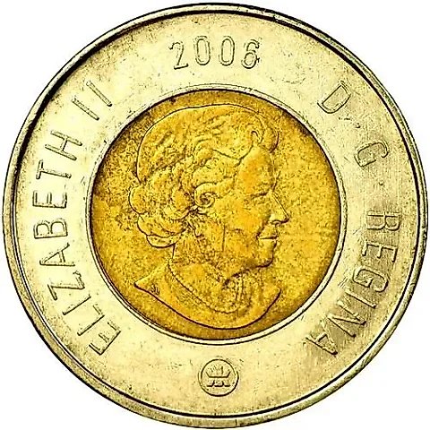 2 доллара 2006, 10 лет с начала чекана монет 2 доллара [Канада] — 1