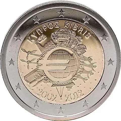2 Euro 2012, 10 Years of Euro Cash [Cyprus] — 2