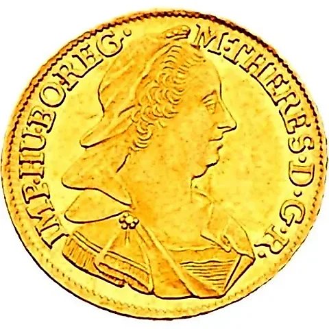 1 Ducat 1765-1780, Maria Theresa - Eagle with Austrian Coat of Arms in Center [Austria] — 1