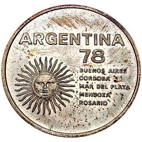 1000 Pesos 1977, FIFA World Cup, Argentina 1978 [Argentina] — 1