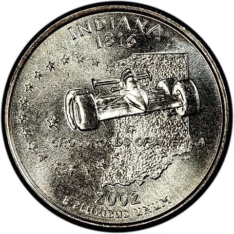 25 центов 2002, D, Индиана [США] — 1