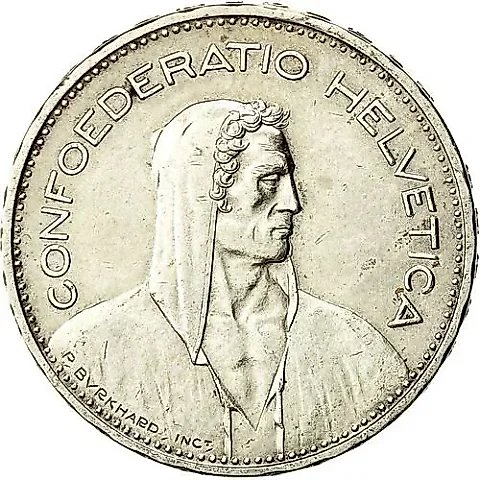 5 Francs 1935 [Switzerland] — 1