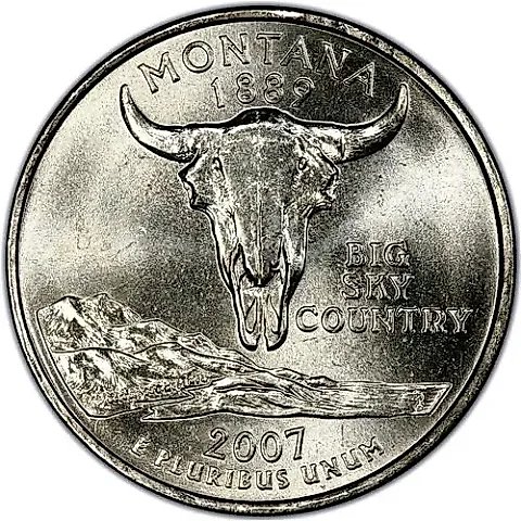 25 Cents 2007, P, Montana [USA] — 1