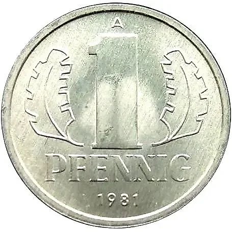1 пфенниг 1981, А [Германия / ГДР] — 1