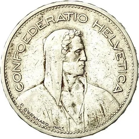 5 Francs 1933 [Switzerland] — 1