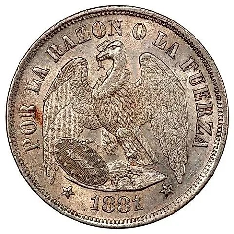 1 Peso 1881 [Chile] — 1