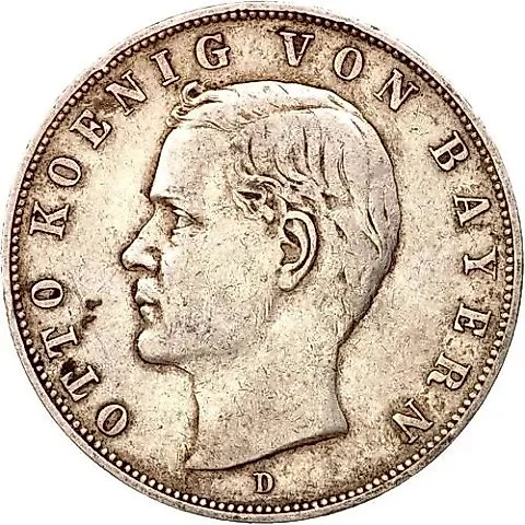 3 Mark 1909, D, Bavaria [Germany / German Empire] — 1