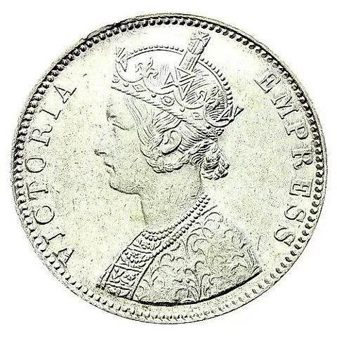 1 Rupee 1901, B, Mint Mark: "B" - Bombay [India / British India] — 1