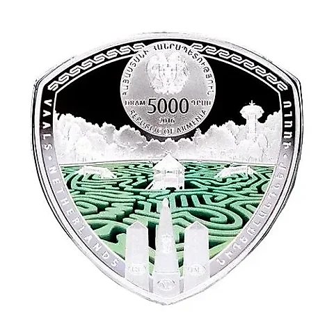 5000 драмов 2016, лабиринт Ваалса [Армения] Proof — 1