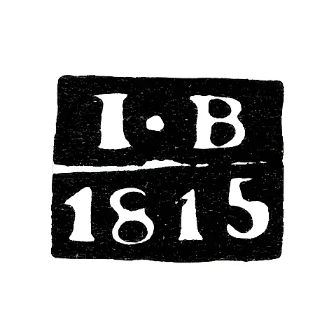 Клеймо пробирного мастера Москвы - Вихляев Иван - инициалы "I-В" - 1802-1818 гг.
