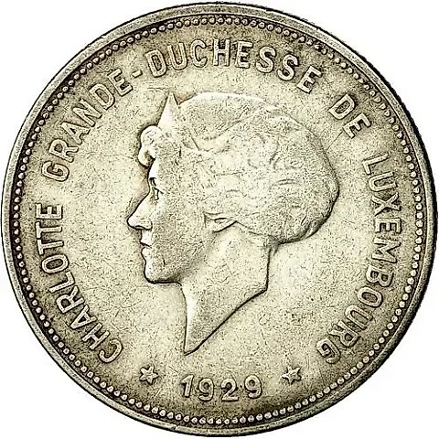 5 Francs 1929 [Luxembourg] — 1