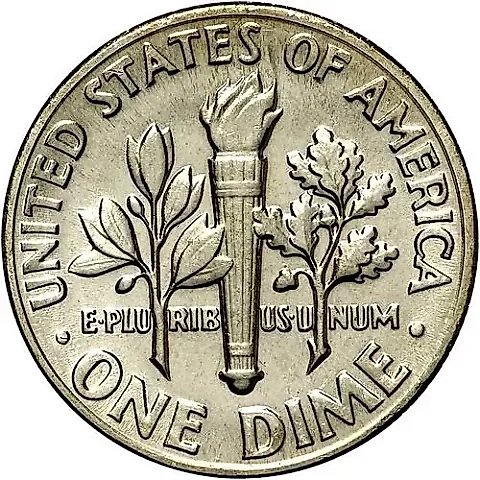 10 центов 1973, D, знак монетного двора "D" - Денвер [США] — 1