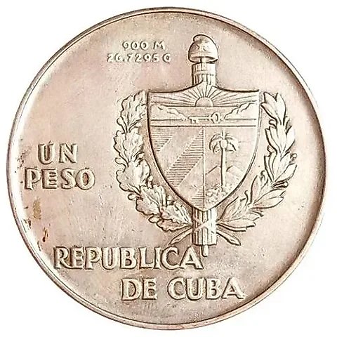 1 Peso 1934, Homeland and Liberty [Cuba] — 1