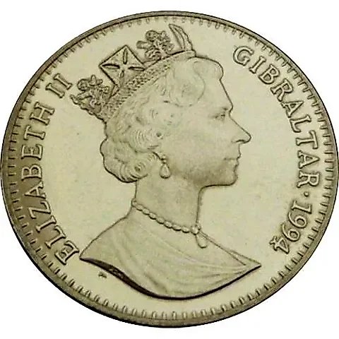 1 крона 1994, король Георг VI встречается с пилотами [Гибралтар] Proof — 1