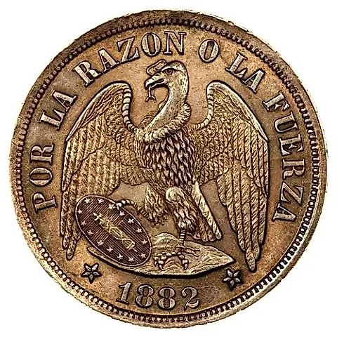 1 Peso 1882 [Chile] — 1