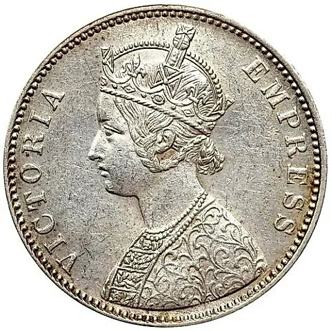 1 Rupee 1880, •, Mint Mark: "•" - Bombay [India / British India] — 1