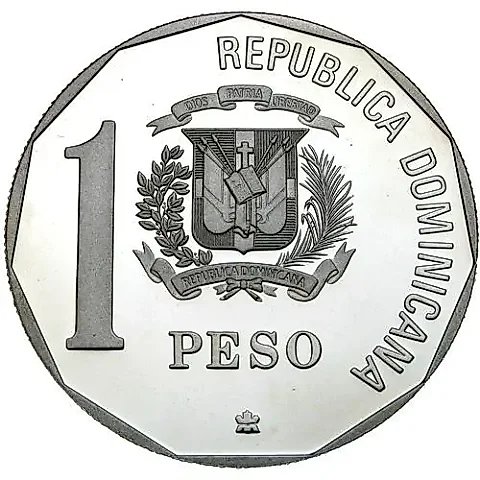 1 Peso 1989, 500th Anniversary of the Discovery and Evangelization of America [Dominica / Dominican Republic] Proof — 1