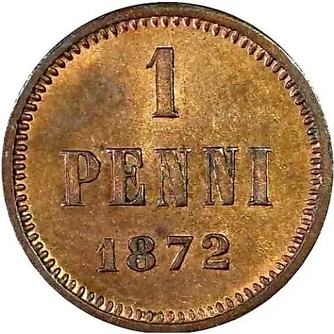 1 пенни 1872 — 1