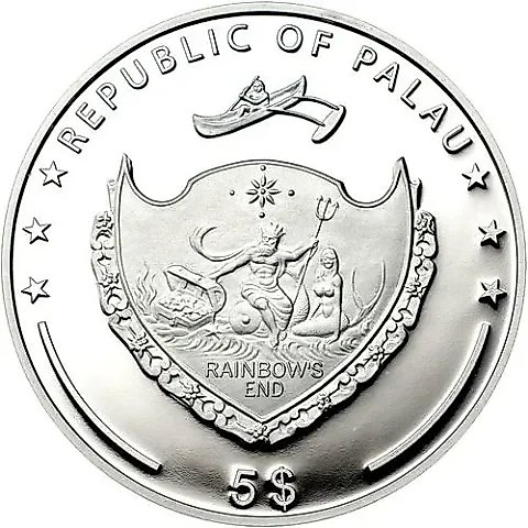 5 Dollars 2014, Notre Dame Palau [Palau] Proof — 1
