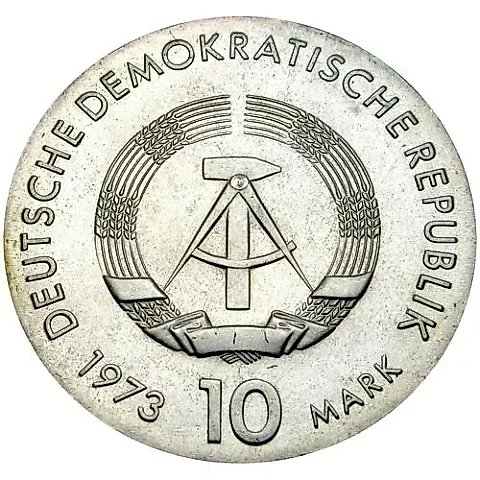 10 Marks 1973, Brecht [Germany / GDR] — 1