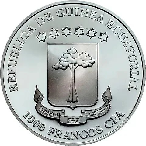 1000 Francs 2018, Crystal Skull - Vanity (Crystal Skull - Vanidad) [Equatorial Guinea] Proof — 1