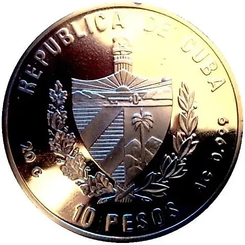 10 песо 2002, XXVIII летние Олимпийские Игры, Афины 2004 - Прыжки в длину [Куба] Proof — 1