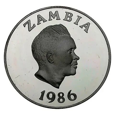 10 квач 1986, Всемирный фонд дикой природы [Замбия] Proof — 1