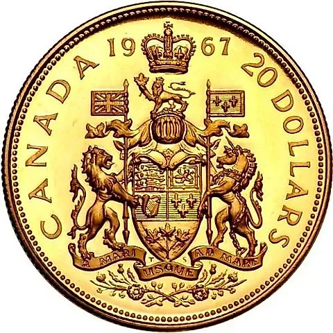 20 Dollars 1967, 100th Anniversary of Canadian Confederation [Canada] — 1