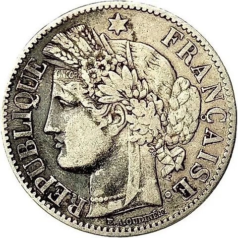2 Francs 1871, A, LIBERTE·EGALITE·FRATERNITE [France] — 1