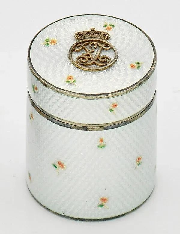 Small enamel decorative box