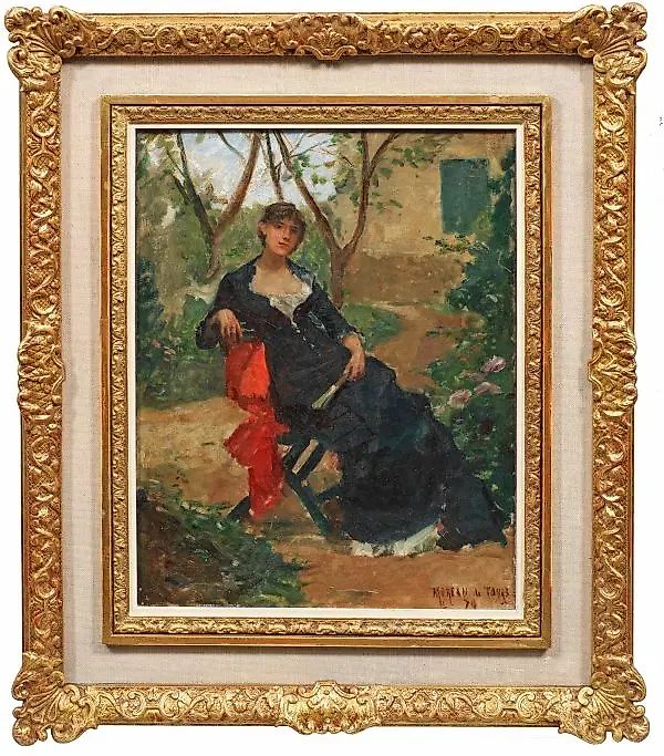 Impressionist portrait of a young woman