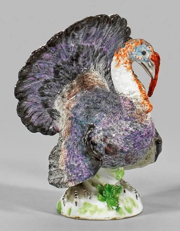 Миниатюрная фарфоровая фигурка индюка