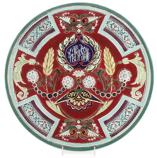 Kuznetsov porcelain plate, circa 1890