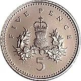 5 пенсов 1992 [Великобритания]