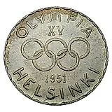 500 марок 1951, XV летние Олимпийские игры, Хельсинки 1952 [Финляндия]