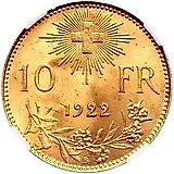 10 франков 1922 [Швейцария]
