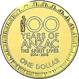 1 доллар 2014, АНЗАК [Австралия]