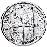 10 сентаво 1952, 50 лет Республике Куба [Куба]