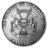1000 франков 2013, Смилодон [Буркина-Фасо]