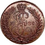 денга 1788, без обозначения монетного двора, Новодел