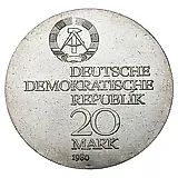 20 марок 1980, 75 лет со дня смерти Эрнста Карла Аббе [Германия / ГДР]