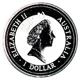 1 доллар 1996, Австралийская Кукабура (птица в полёте) [Австралия]