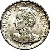 50 сентаво 1947 [Колумбия]