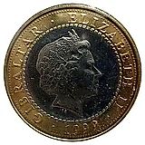 2 фунта 1999, бык Гибралтар [Гибралтар]